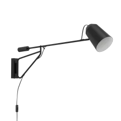 LORETO 1 CZARNY/ BIAŁY OPRAWA ŚCIENNA KINKIET 1X E27/ 28W IP20 STAL