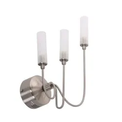 SALSA SATYNOWANY MAT OPRAWA ŚCIENNA KINKIET 3X G4/ 20W IP20 STOP METALI
