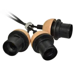DAMA SZARY OPRAWA WISZĄCA 3X E27/ 60W IP20 METAL/ DREWNO