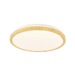 GANDAVA BIAŁY/ BRĄZOWY OPRAWA SUFITOWA PLAFON LED 24W NW 4000K 1400LM IP20 TWORZYWO/ DREWNO