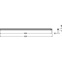 DAMPPROOF SLIM VALUE BIAŁY OPRAWA LINIOWA HERMETYCZNA LED 50W 6500K 5500LM 1500MM IP65 IK08 120ST PC