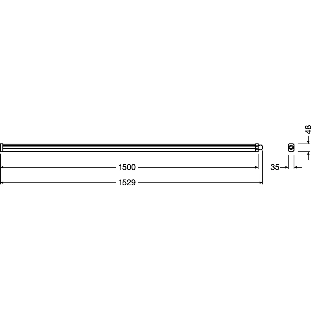 DAMPPROOF SLIM VALUE BIAŁY OPRAWA LINIOWA HERMETYCZNA LED 50W 6500K 5500LM 1500MM IP65 IK08 120ST PC