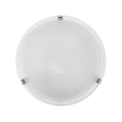 SALOME CHROM/ BIAŁY OPRAWA SUFITOWA PLAFON NT 1X E27/ 25W FI300 IP20 STAL/ SZKŁO ALABASTROWE