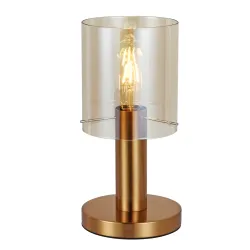 SARDO MOSIĄDZ/ BURSZTYNOWY OPRAWA BIURKOWA 1X E27/ 40W IP20 STAL/ SZKŁO