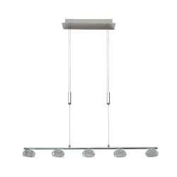 STEVEN CHROM/ PRZEZROCZYSTY OPRAWA WISZĄCA LED 5X 5W WWW 3000K 2250LM STOP METALI