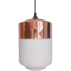 MASALA MIEDZIANY/ BIAŁY OPRAWA WISZĄCA 1X E27/ 60W IP20 METAL/ SZKŁO