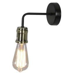 GOLDIE CZARNY/ PATYNA OPRAWA ŚCIENNA KINKIET NT 1X E27/ 60W E27 IP20 METAL