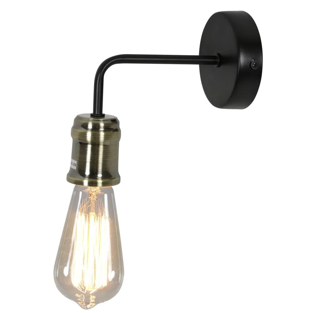 GOLDIE CZARNY/ PATYNA OPRAWA ŚCIENNA KINKIET NT 1X E27/ 60W E27 IP20 METAL