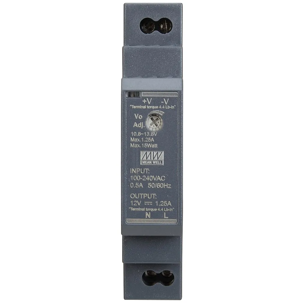 HDR ZASILACZ NA SZYNĘ DIN  15W 1.25A 85-264V AC -120-370V DC / 12V DC 1M