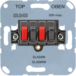 SL MODUŁ ANTRACYT GNIAZDO GŁOŚNIKOWE HI-FI 2X STEREO 25V AC / 60V DC