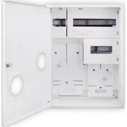 RZ-11NNT1i3F+25SO ROZDZIELNIA METALOWA LICZNIKOWA NT 3F/1F 25M 575X420X220 DRZWI ZAMEK/SZYBA BIAŁY