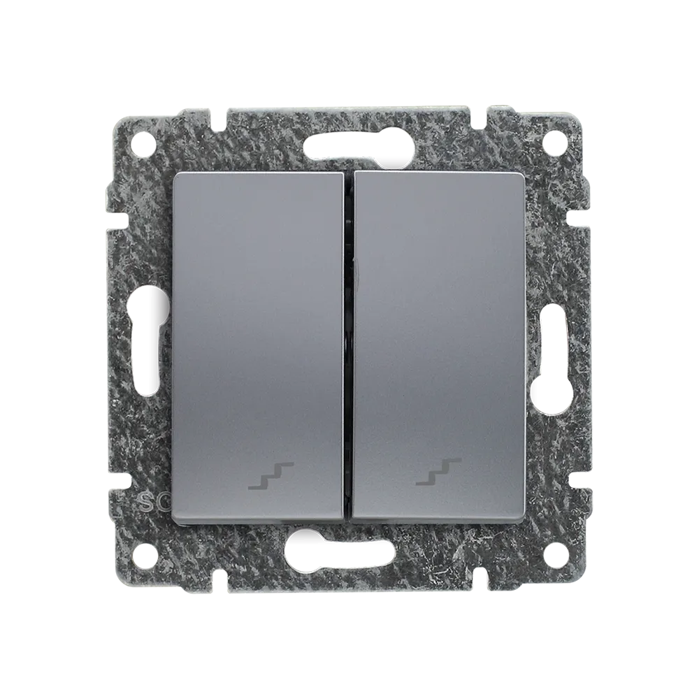 VENA MODUŁ ALUMINIUM ŁĄCZNIK UNIWERSALNY 2X "SCHODY" ZACISKI SPRĘŻYNOWE 16AX 250V