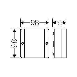 DE 9341 PUSZKA INSTALACYJNA NT 98X98X52 10 DŁAWNIKÓW MEMBRANOWYCH BEZ ZACISKÓW IP55 IK07 BIAŁY