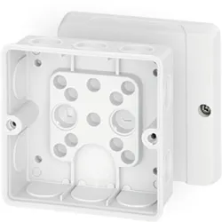 DE 9341 PUSZKA INSTALACYJNA NT 98X98X52 10 DŁAWNIKÓW MEMBRANOWYCH BEZ ZACISKÓW IP55 IK07 BIAŁY