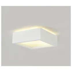 PLASTRA BIAŁY/ PRZEZROCZYSTY OPRAWA SUFITOWA NT 1X E27/ 25W IP20 GIPS/ SZKŁO