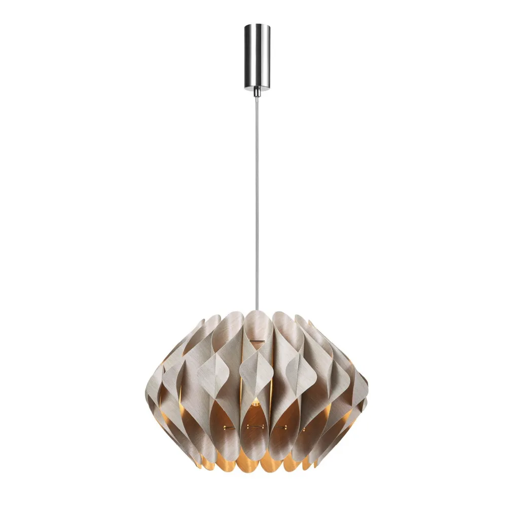 RUBEN BEŻOWY OPRAWA WISZĄCA 1X E27/ 60W IP20 ALUMINIUM/ TKANINA