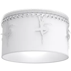 BALETNICA BIAŁY OPRAWA SUFITOWA 1X E27/ 60W IP20 METAL/ TKANINA