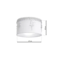 BALETNICA BIAŁY OPRAWA SUFITOWA 1X E27/ 60W IP20 METAL/ TKANINA