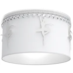 BALETNICA BIAŁY OPRAWA SUFITOWA 1X E27/ 60W IP20 METAL/ TKANINA