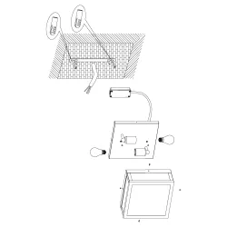 ALAMONTE 1 CZARNY/ PRZEZROCZYSTY OPRAWA ŚCIENNA KINKIET 2X E27/ 28W IP44 STAL/ SZKŁO