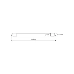ŚWIETLÓWKA LED 9W 850LM 4000K 60CM BIAŁY 9W 4000K 850LM IP20 PC SZKŁO