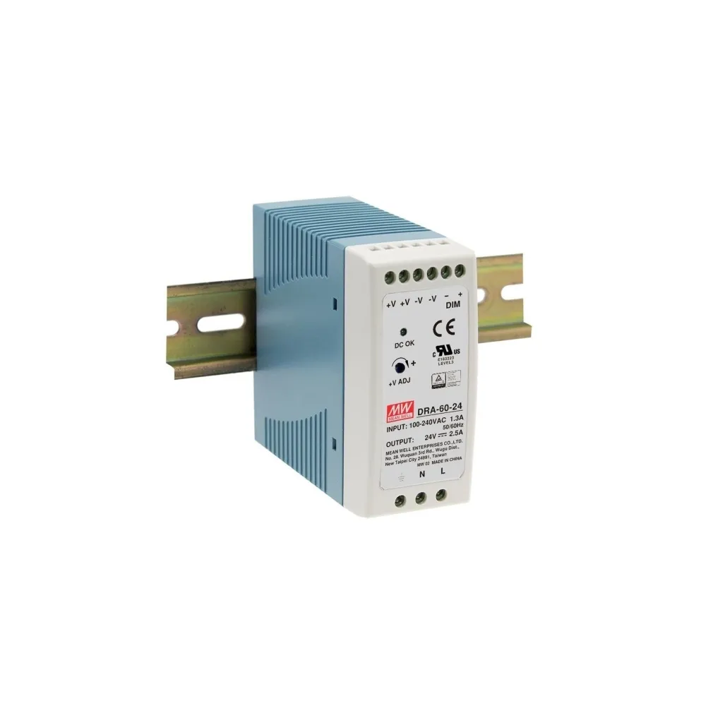 DRA ZASILACZ IMPULSOWY NA SZYNĘ DIN  60W 2.5A 24V DC