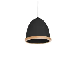 STUDIO CZARNY OPRAWA WISZĄCA 1X E27/ 60W IP20 METAL/ DREWNO
