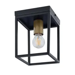 VIGO CZARNY/ ZŁOTY OPRAWA SUFITOWA NT 1X E27/ 60W IP20 STAL LAKIEROWANA