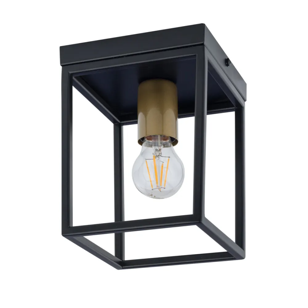 VIGO CZARNY/ ZŁOTY OPRAWA SUFITOWA NT 1X E27/ 60W IP20 STAL LAKIEROWANA