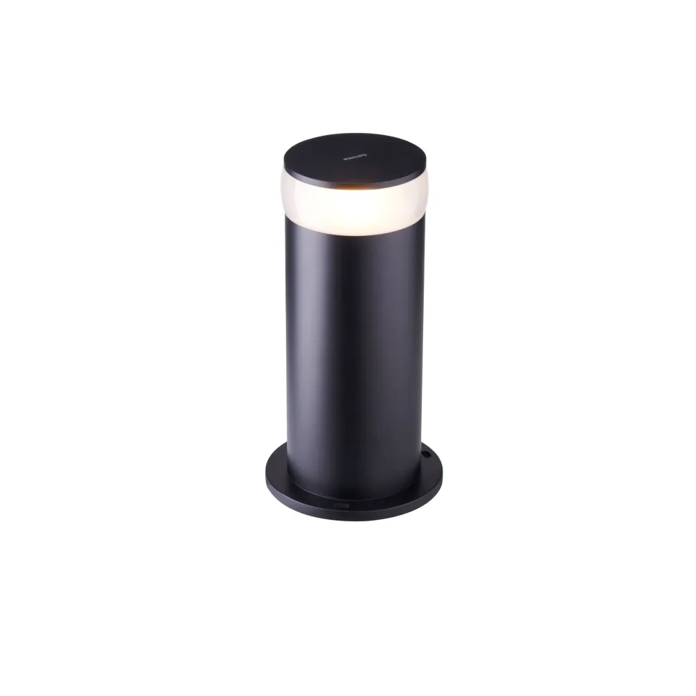 BCP310 CZARNY SŁUPEK OŚWIETLENIOWY LED 15W WW 3000K 760LM IP65 IK06 LED760 CYL ALUMINIUM