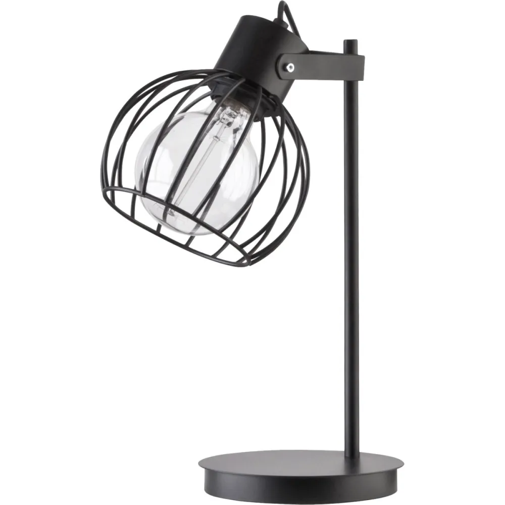 LUTO KOŁO CZARNY OPRAWA BIURKOWA 1X E27/ 60W IP20 STAL LAKIEROWANA