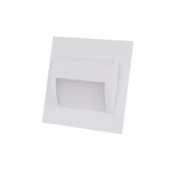 INGA LS-IWW BIAŁY OPRAWA ŚCIENNA SCHODOWA LED KWADRAT 1.2W 12V WW 3000K 100LM IP20 MLECZNY STAL