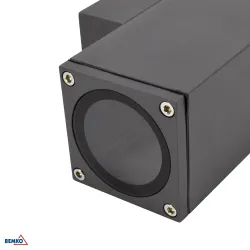 VALIT GRAFITOWY OPRAWA ŚCIENNA KINKIET 2X GU10/ 50W  IP65 IK08 100ST ALUMINIUM