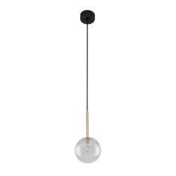 NILOS CZARNY ZŁOTY TRANSPARENTNY OPRAWA WISZĄCA 1 G9 LED/ 8W METAL TWORZYWO SZKŁO