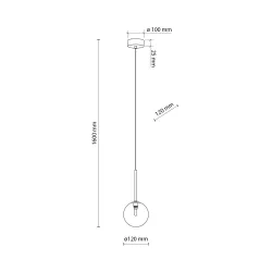 NILOS CZARNY ZŁOTY TRANSPARENTNY OPRAWA WISZĄCA 1 G9 LED/ 8W METAL TWORZYWO SZKŁO