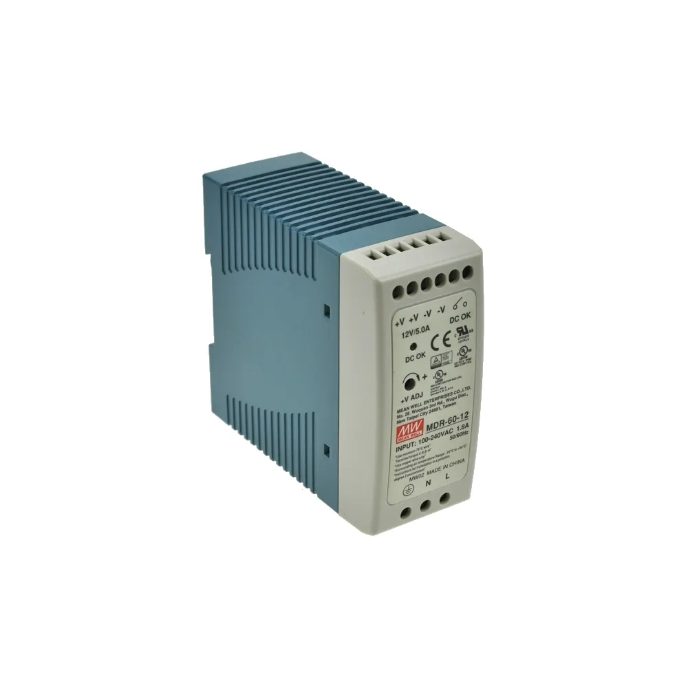 MDR ZASILACZ NA SZYNĘ DIN  60W 5.0A 85-264V AC - 120-370V DC / 12V DC