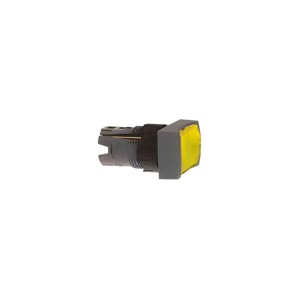 Schneider Electric Harmony XB6 Przycisk płaski żółty samopowrotny LED plastikowy prostokątny, ZB6DW5