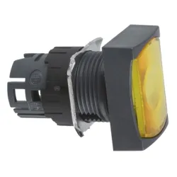 Schneider Electric Harmony XB6 Przycisk płaski żółty samopowrotny LED plastikowy prostokątny, ZB6DW5