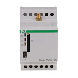 SIMPLY MAX P02 PRZEKAŹNIK ZDALNEGO STEROWANIA GSM CLIP 2 WYJŚCIA 2 WEJŚCIA STEROWANIE BRAMĄ