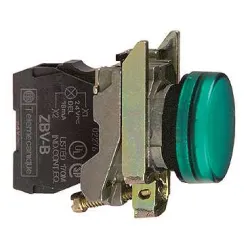 Schneider Electric Harmony XB4 Lampka sygnalizacyjna zielona LED 24V metalowy, XB4BVB3EX