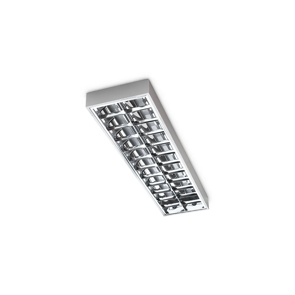 STELLA 236 NT TUBE OPRAWA RASTROWA NT 2X 36W G13 T8 230V IP20 1200x300MM STAL ODBŁYŚNIK ALUM. BIAŁY