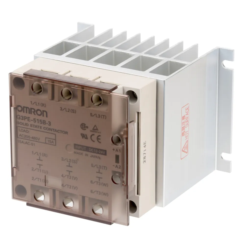G3PE-525B-2 12-24VDC SOLID-STATE RELAY, 2-POLE, SCREW MOUNTING, 25A, 528VAC MAX