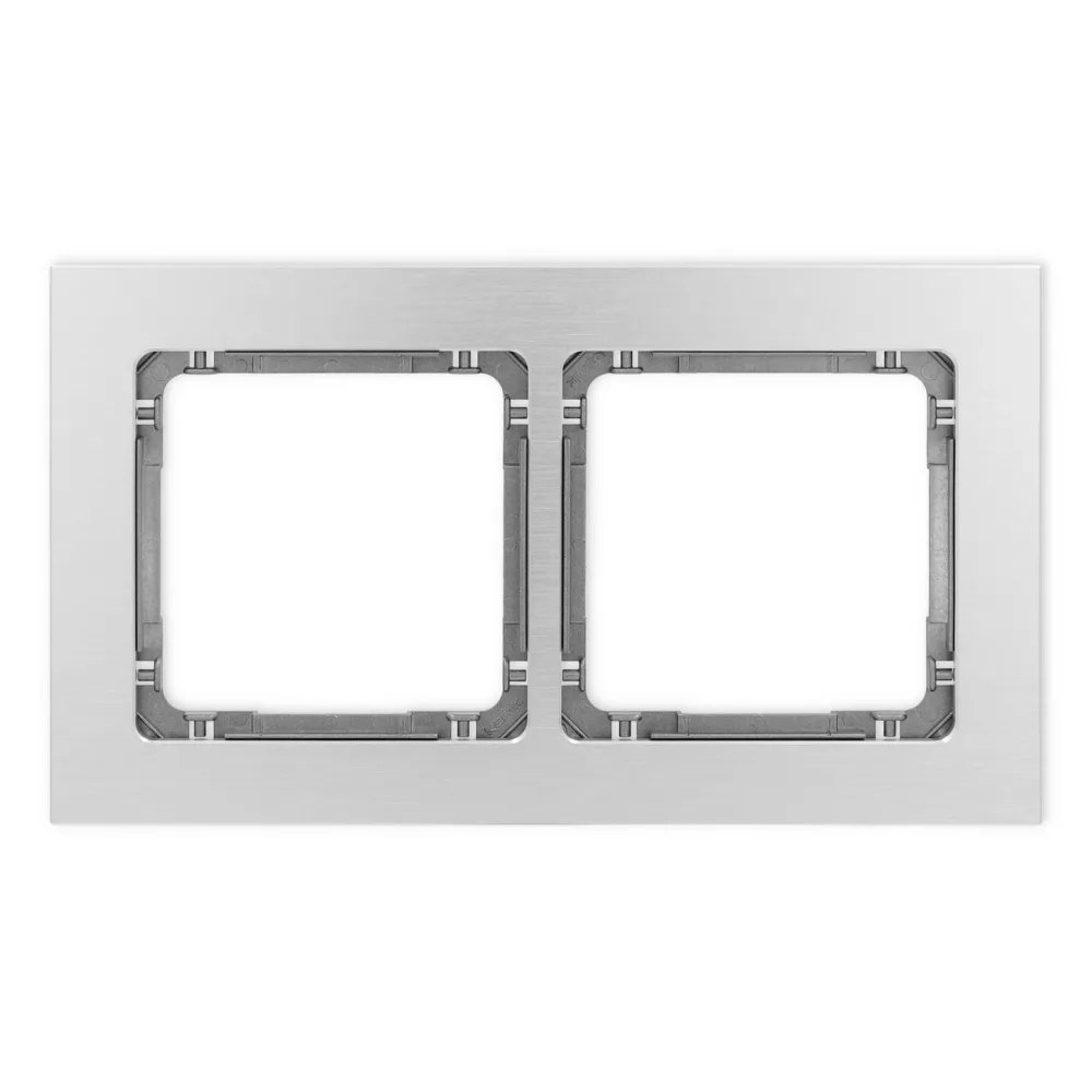 DECO ALUMINIUM SZCZOTKOWANE RAMKA 2X