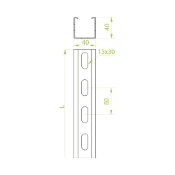 CWP/CWOP40H40/1 CEOWNIK WZMOCNIONY 1M 1.5 MM