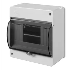 S-6 MINI ROZDZIELNIA PLASTIKOWA NT 6M 1X 6M N+PE IP30 140X130X83 DRZWI DYMNE BIAŁY 0613-01