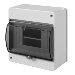 S-6 MINI ROZDZIELNIA PLASTIKOWA NT 6M 1X 6M N+PE IP30 140X130X83 DRZWI DYMNE BIAŁY 0613-01
