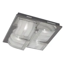 ROTO CHROM/ PRZEZROCZYTY OPRAWA SUFITOWA PLAFON 4X G9/ 33W IP20 STOP METALI/ SZKŁO