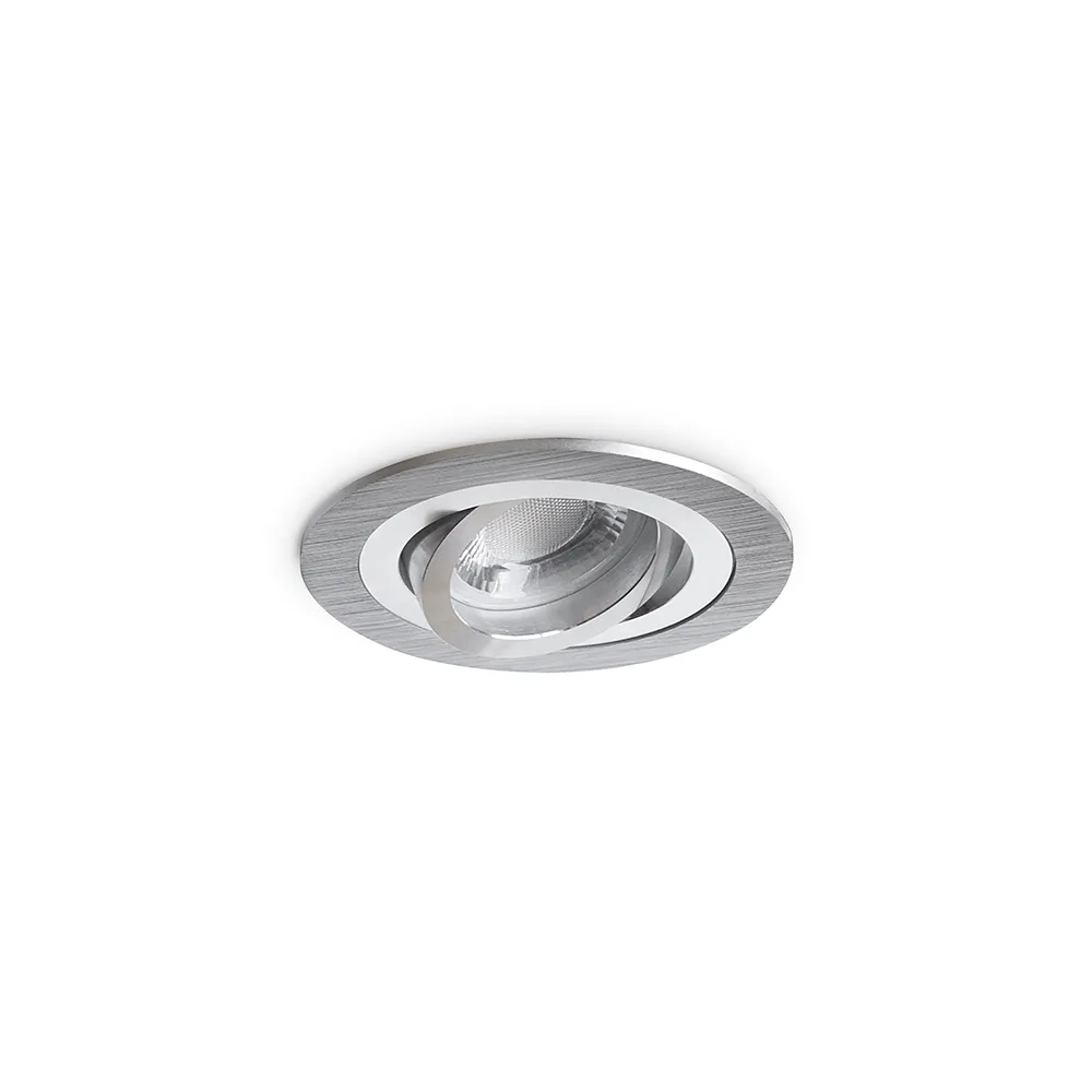 DELTA-O AS ALUMINIUM SZCZOTKOWANE OPRAWA SUFITOWA PT OKRĄGŁA RUCHOMA GU5.3 IP20 ALUMINIUM