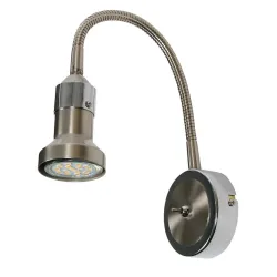 ARKON SREBRNY OPRAWA ŚCIENNA KINKIET NA WYSIĘGNIKU NT 1X GU10/ 50W IP20 METAL