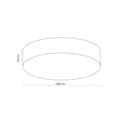 RONDO WHITE BIAŁY OPRAWA SUFITOWA PLAFON NT FI 600 4X E27/ 15W IP20 METAL/ TKANINA